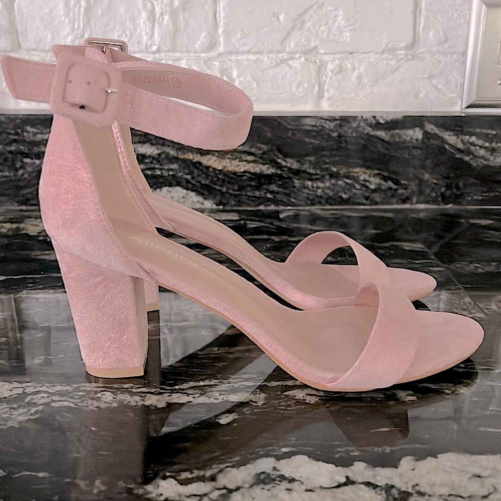 NWOB Allegra K Chunky Heel Ankle Strap Sandals - Picture 12 of 16